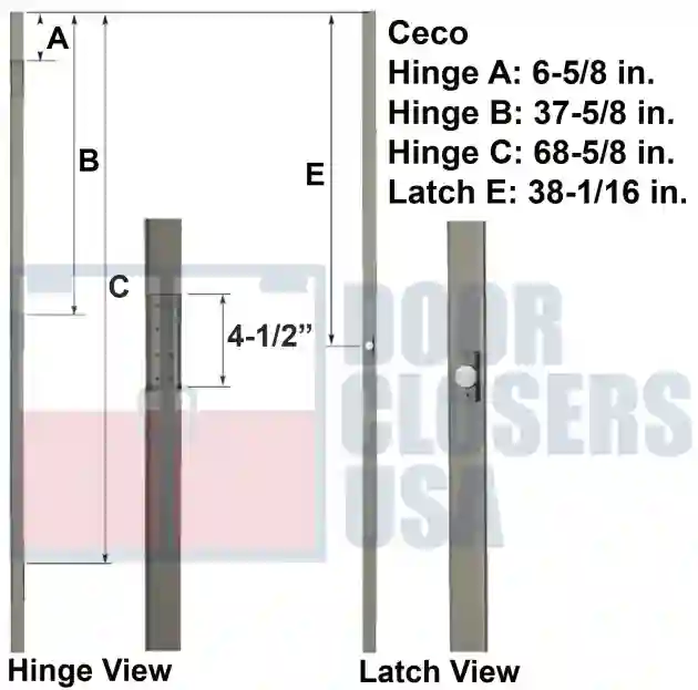 Ceco 6 Foot 8 Inch Hinge Lock Location