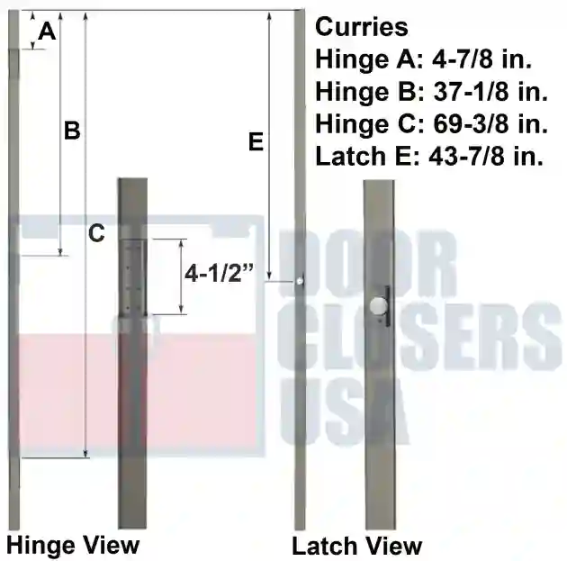 Curries 7 Foot Hinge Lock Location