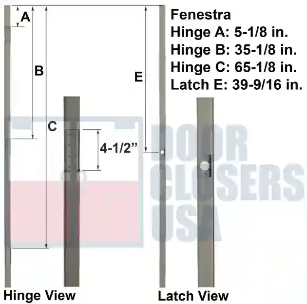 Fenestra 6 Foot 8 Inch Hinge Lock Location