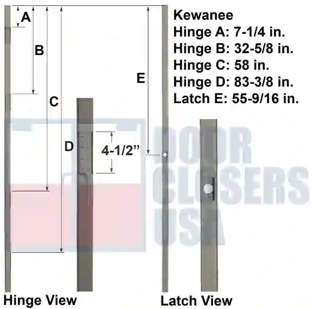 Kewanee 8 Foot Hinge Lock Location