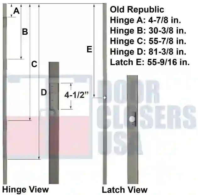 Old Republic 8 Foot Hinge Lock Location