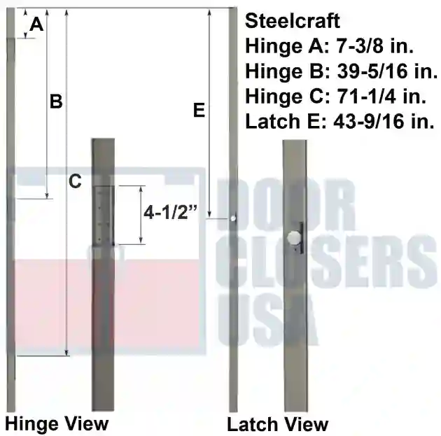 Steelcraft 7 Foot Hinge Lock Location