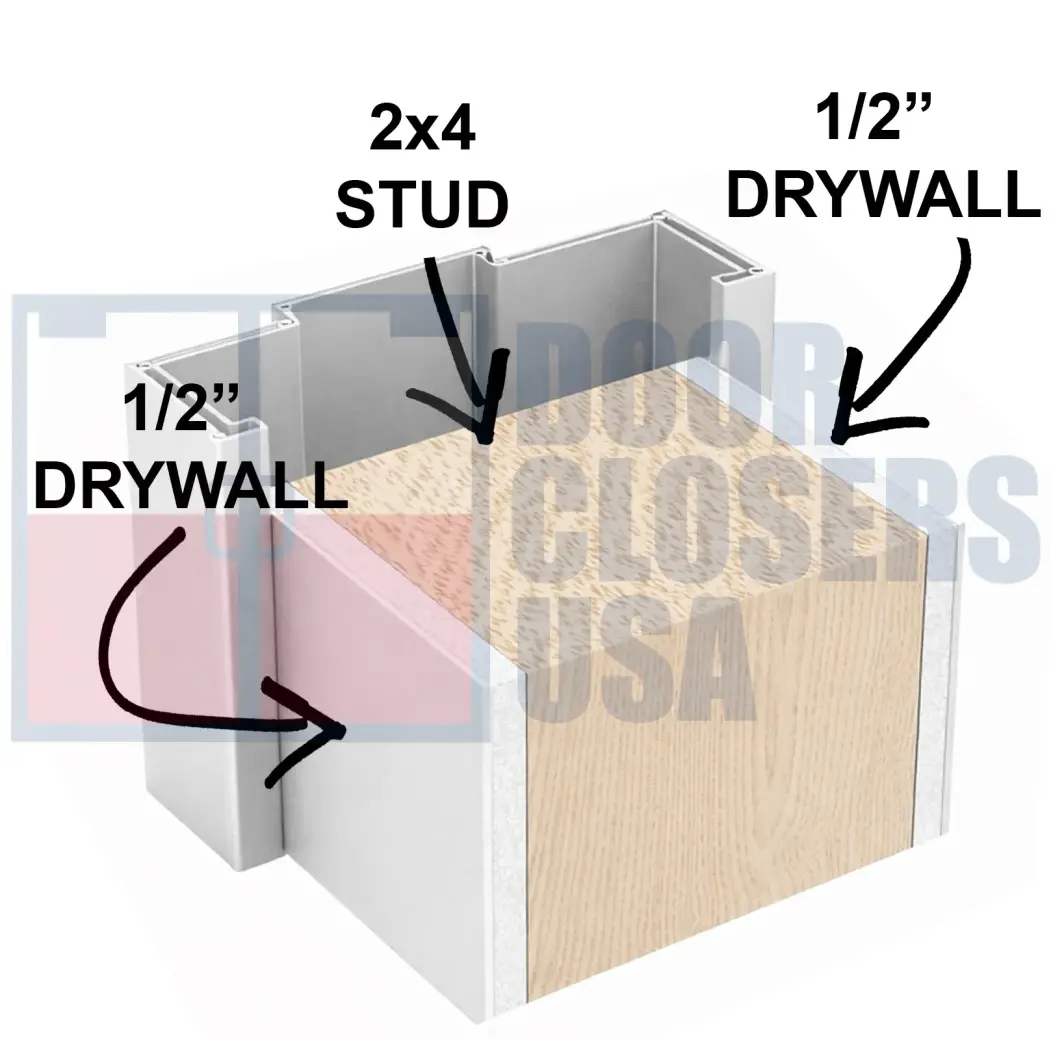 4-5/8" (w/ wood stud)
