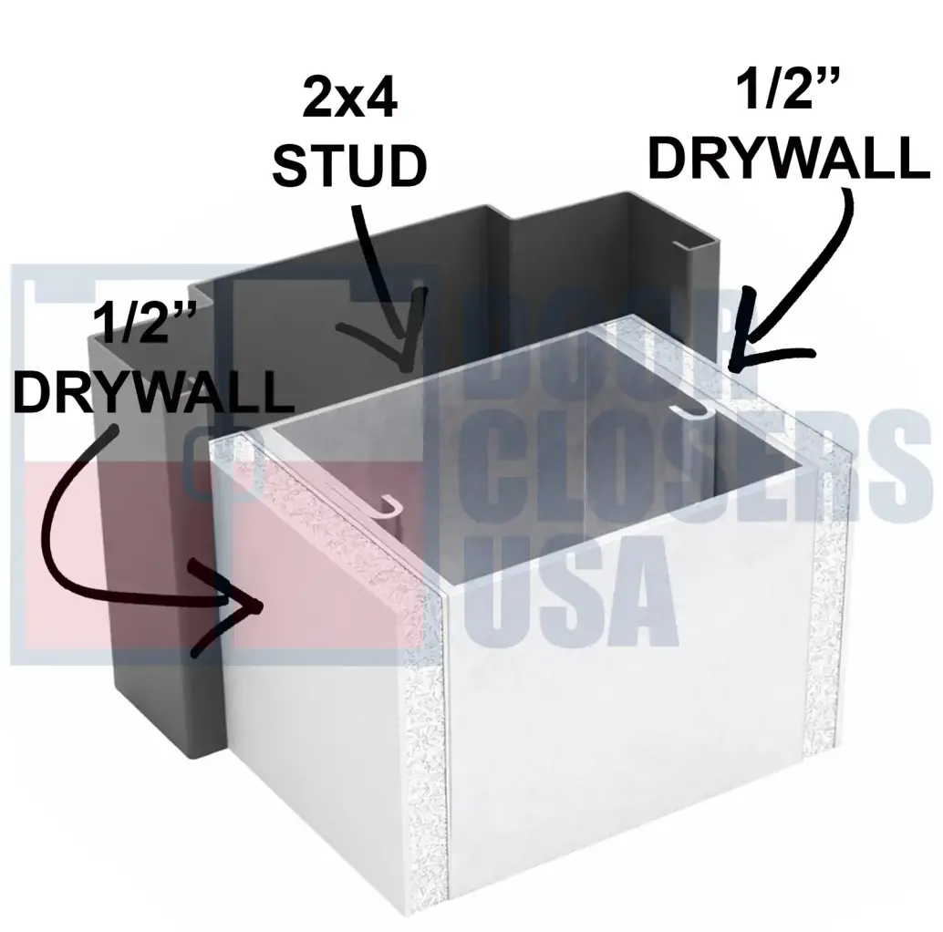 4-5/8" (w/ wood stud)